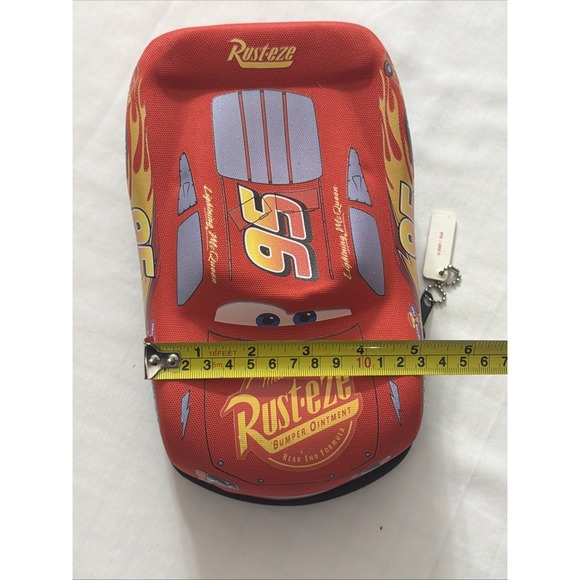 Pixar Cars Lightning McQueen 95 Rust-Eze 3D Zip Pencil Case Disney Store - Picture 9 of 16